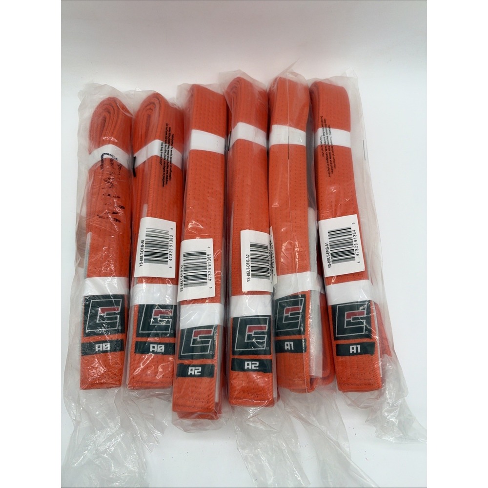 Combat Corner BJJ Kids Youth Orange Belts Size A0, A2, A1 LOT OF 6* New